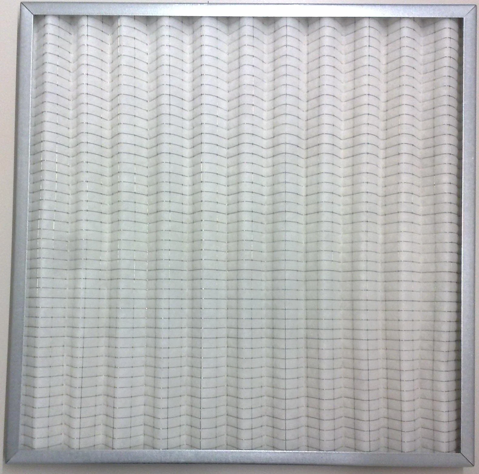 FILTRO ARIA TELAIO IN ACCIAIO ZINCATO spessore 48 ONDULATODOPPIA RETE ACCIAIO ZINCATO (400x400)