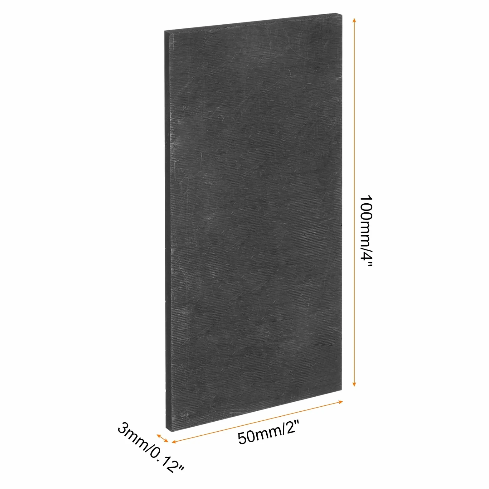 Blocco di grafite rettangolare 100x50x3mm per fusione 2 pezzi