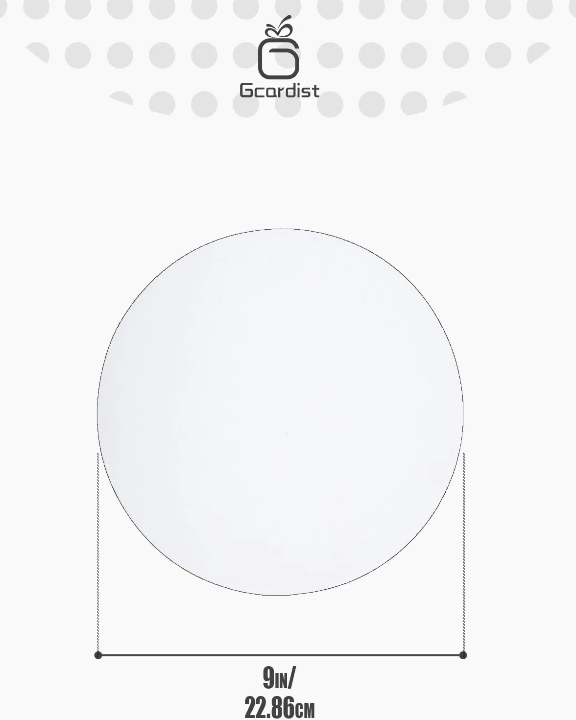 Gcardist 25 vassoi per torte rotondi 22,6 cm base in cartone per uso alimentare