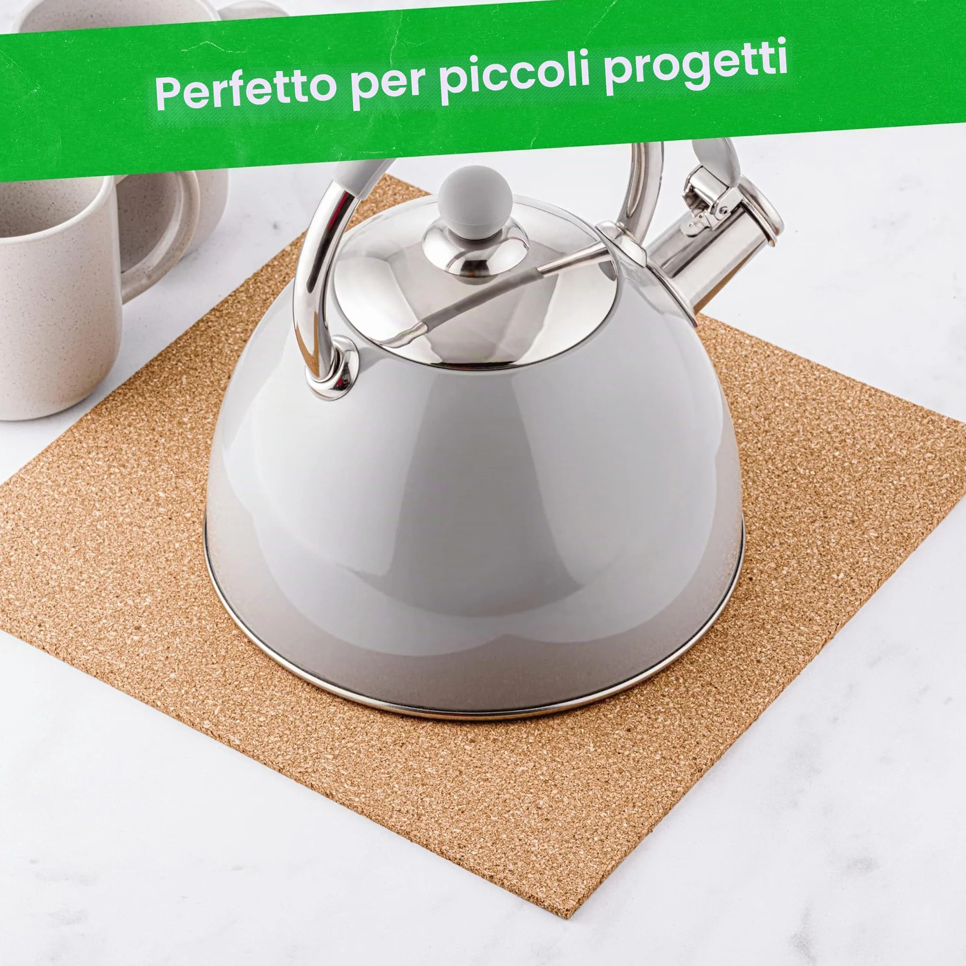 Piastrelle in Sughero Naturale 300x300x4 mm Confezione da 16