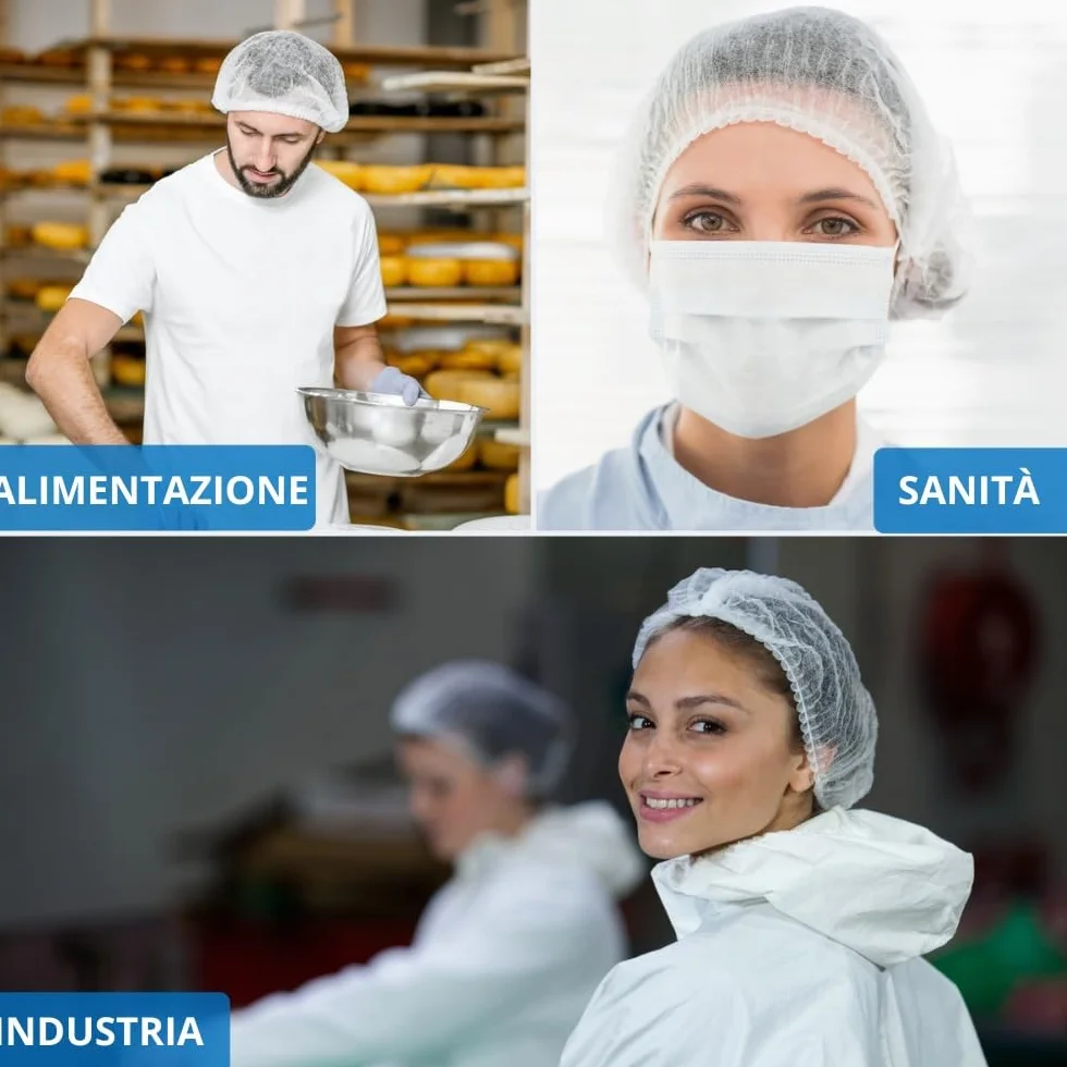 SANTEX 100/300 Cuffietta Chirurgica – Capello Chef – Cuffia Chirurgica – Cuffia Monouso – Capello Da Chef – Tappi Per Alimenti – Cuffieta Monouso – Cuffia Capelli – Cuffiette Chirurgiche (300)