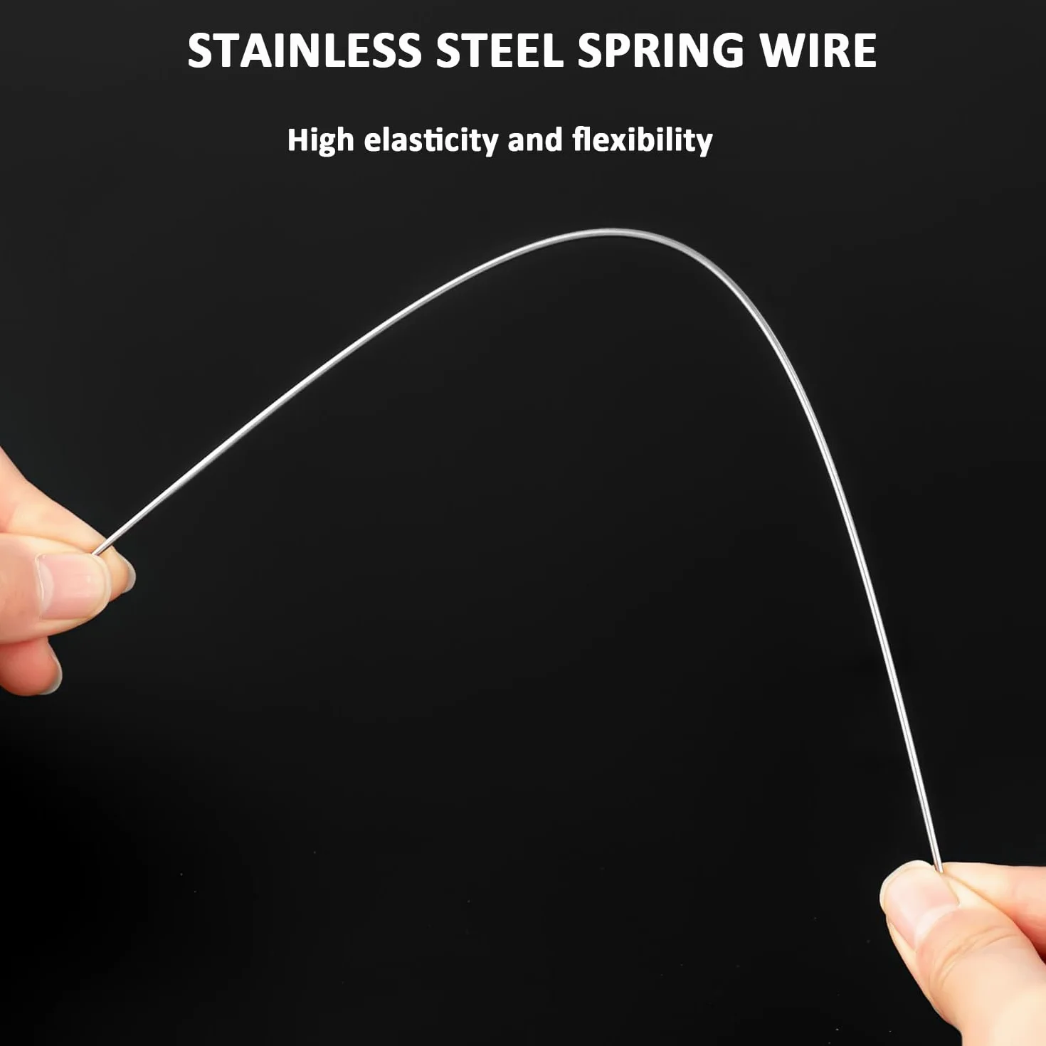 Diametro del Filo della Molla dell'Acciaio Inossidabile 0.2mm-0.7mm Lunghezza del Filo d'Acciaio della Molla Dritta Dura 50cm 20PCS,0.5mm