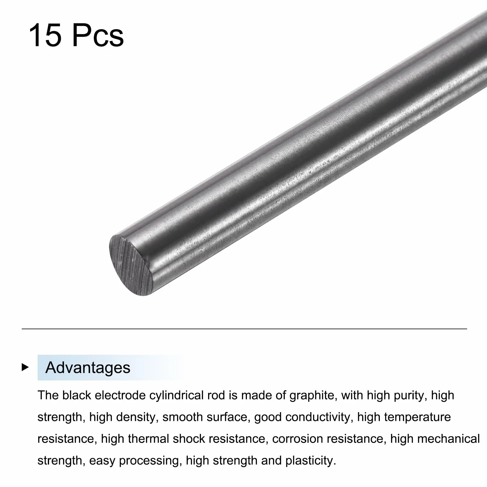 QUARKZMAN Bastone Grafite 100x4mm Nero Elettrodo Fusione Colata Crogioli 15 Pezzi