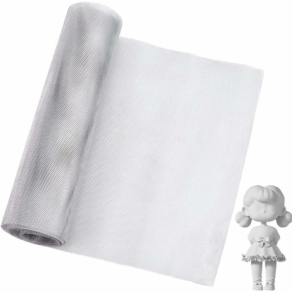 OLYCRAFT Rete per Scultura Bianca 3mx30cm 0.25mm Rotolo in Alluminio Maglia Inossidabile