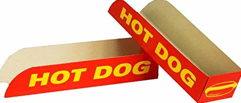 Venker Contenitore per confezionamento fai da te Scatola per hot dog 50 unità da asporto