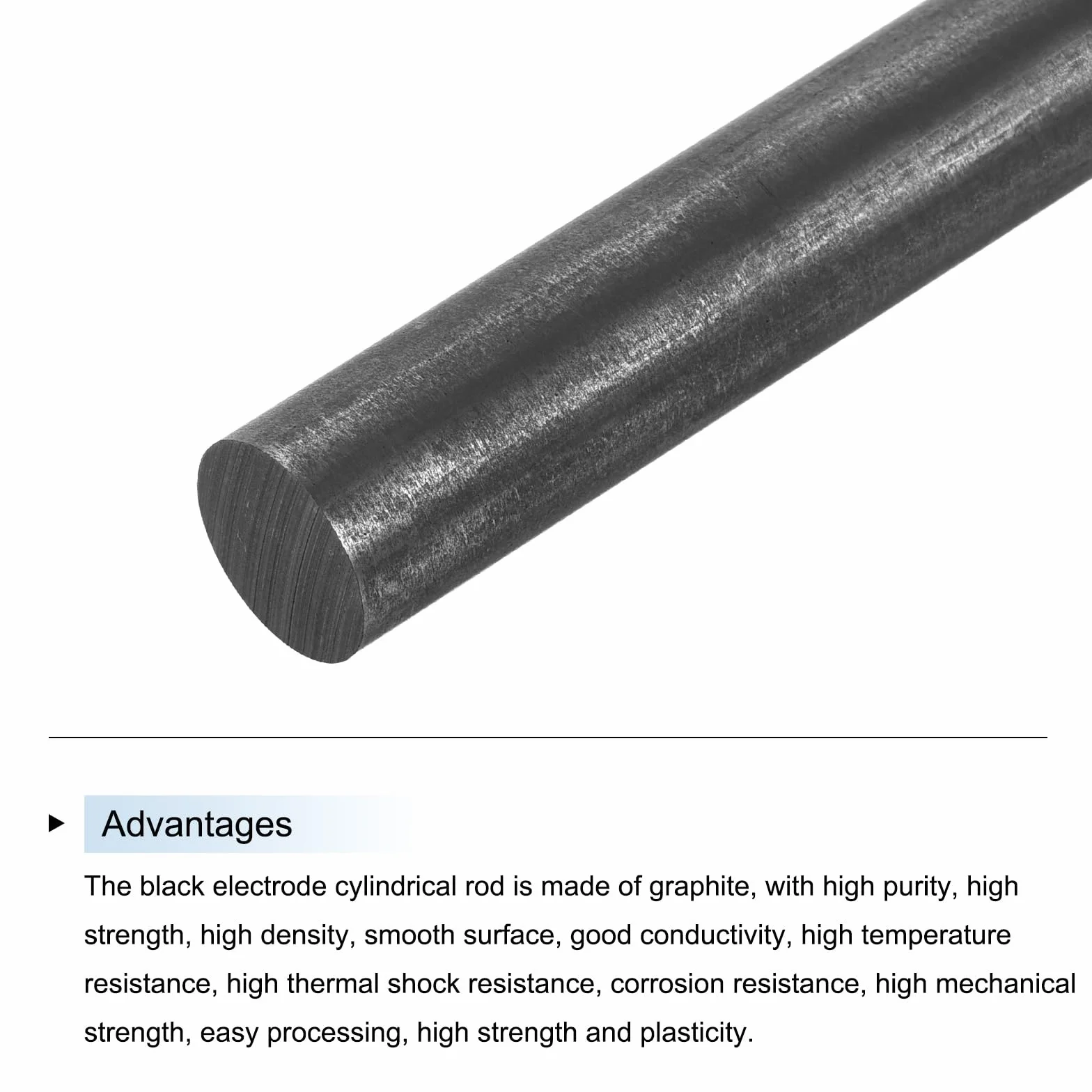 QUARKZMAN Astina di Stiratura in Grafite Cilindrica 250x20mm Nero