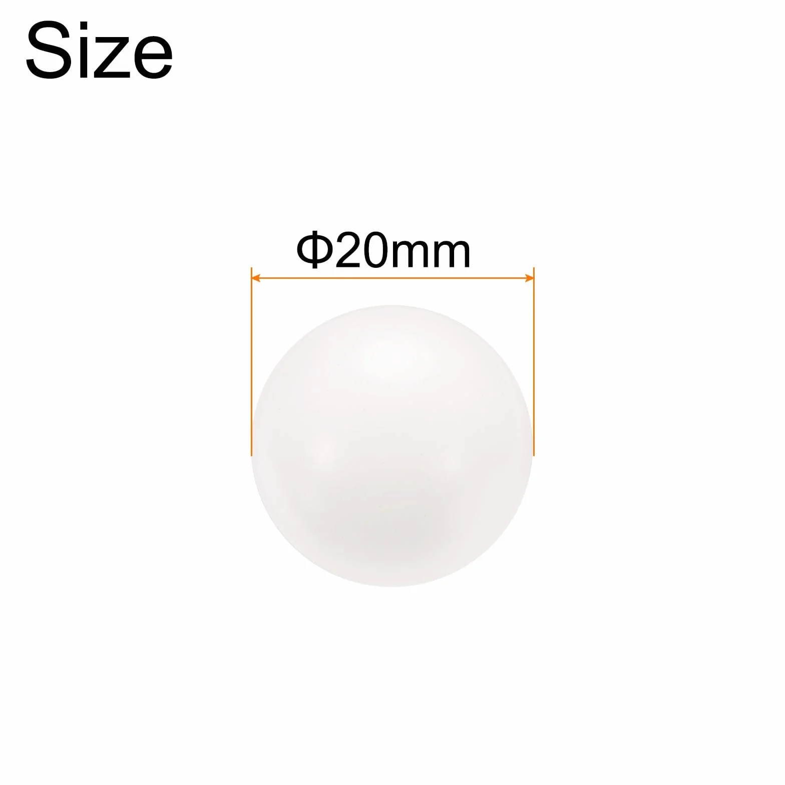 QUARKZMAN 20pz Sfere di Cuscinetto in Plastica Pom da 20mm, Sfere per Cuscinetti in Plastica Solida, Sfere Pom di Precisione