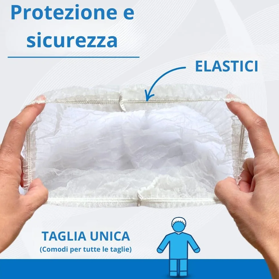 SANTEX 100/300 Cuffietta Chirurgica – Capello Chef – Cuffia Chirurgica – Cuffia Monouso – Capello Da Chef – Tappi Per Alimenti – Cuffieta Monouso – Cuffia Capelli – Cuffiette Chirurgiche (300)