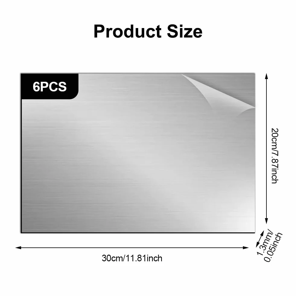 Pannelli Plastica ABS per Incisione Laser 30x20 cm 6 Fogli Nero 1,3 mm