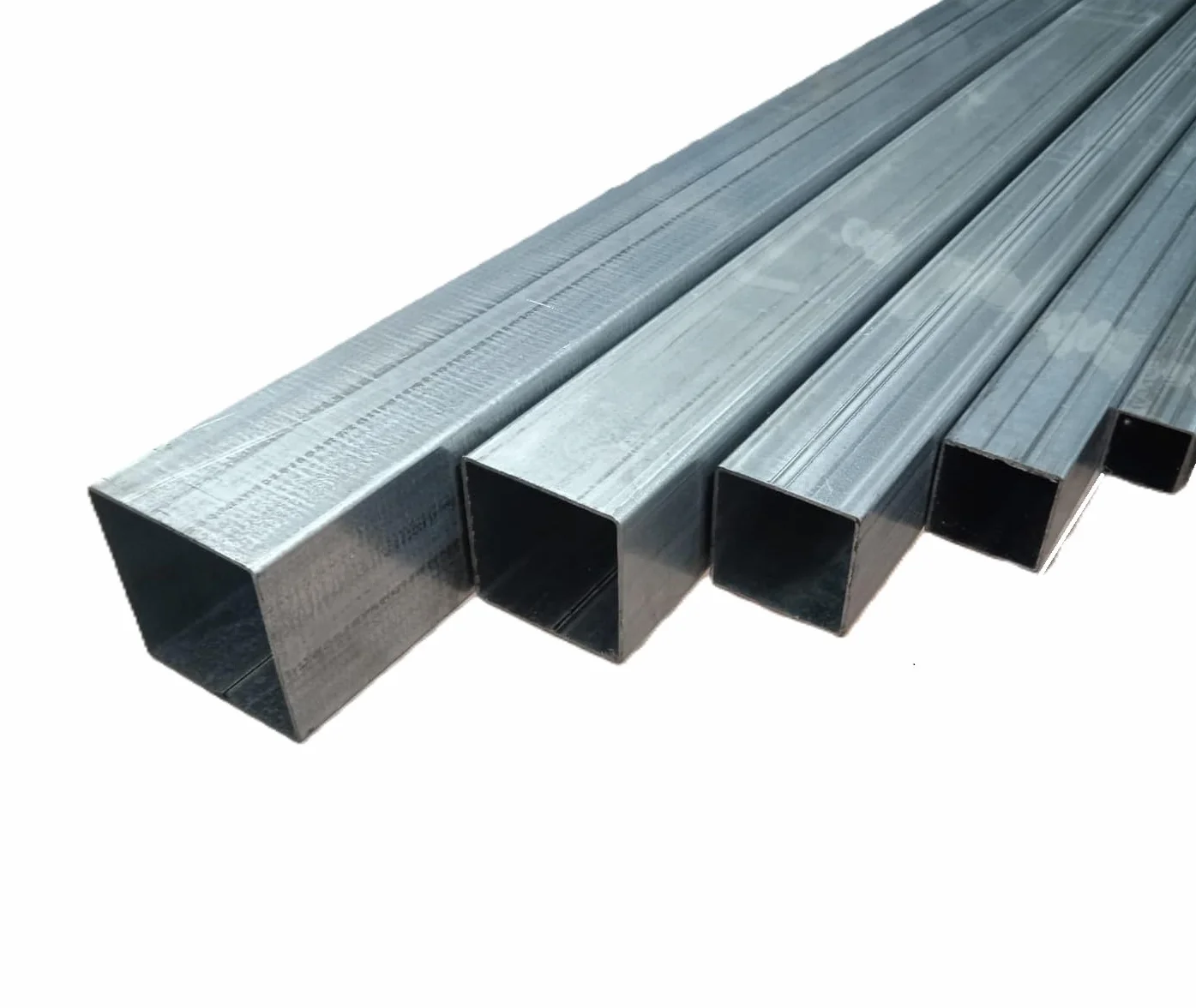 tubolare quadrato scataloto in ferro ZINCATO lunga 1.5 METRI lega S235JR (Confezione 2 barre 40x40x2x1500 mm)