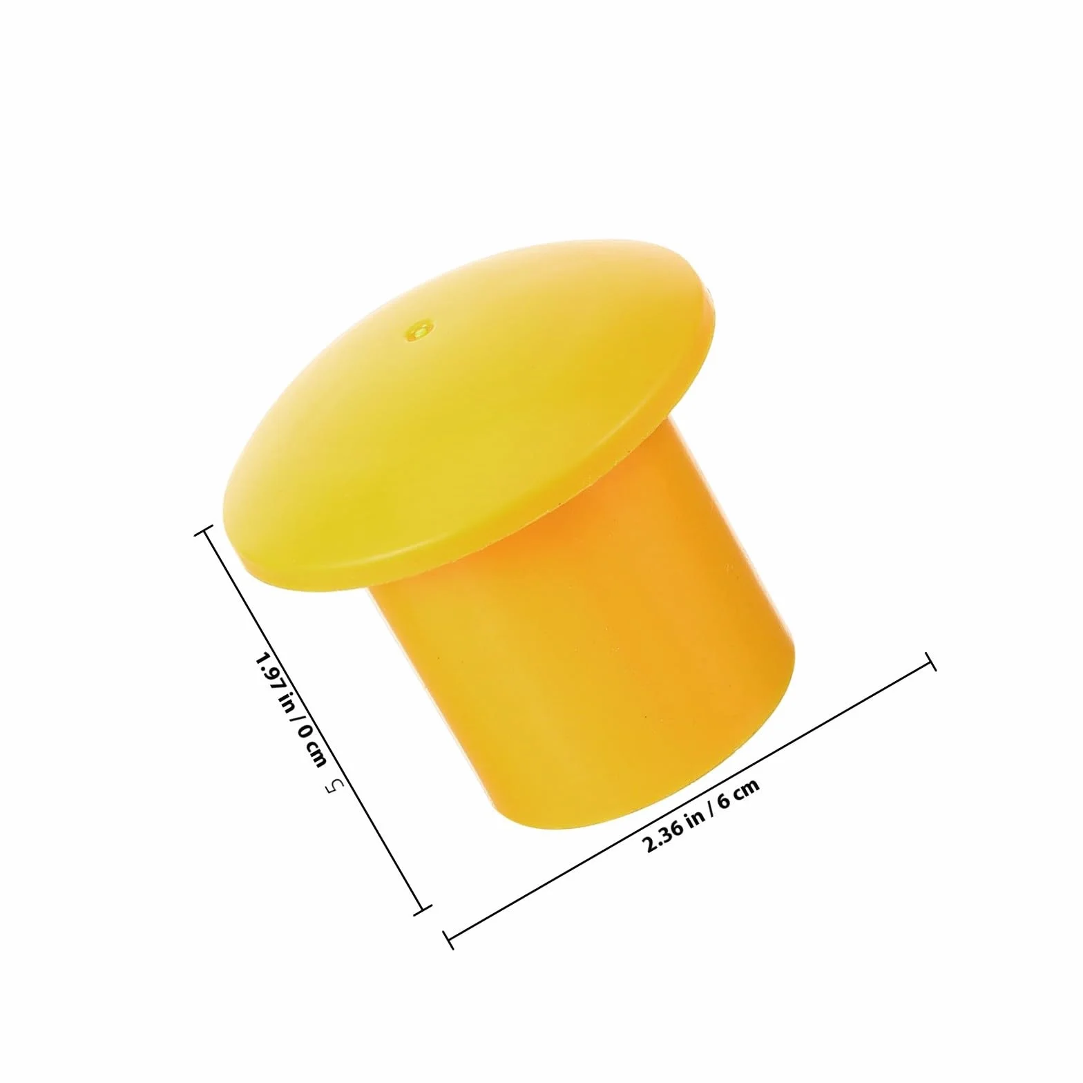 Abaodam 50 Pezzi Tappi di Sicurezza per Armature in Pp Giallo, Cappucci Protettivi a Forma di Fungo per Barre D'acciaio 25-32mm Resistenza alla Compressione per Edilizia