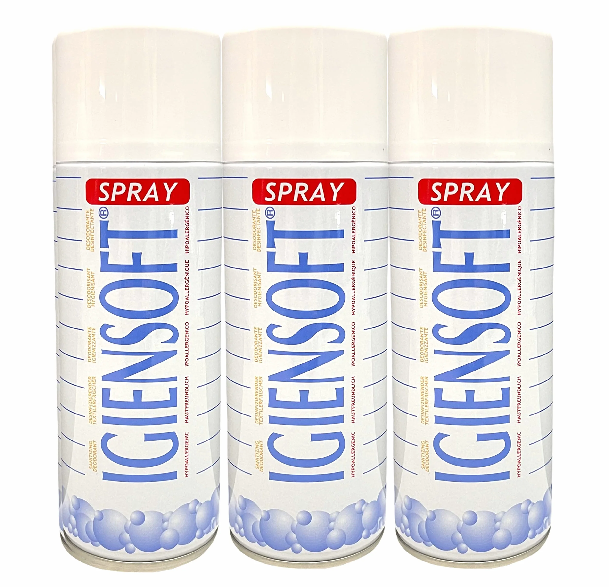 RAMPI Tris Deo Igiensoft Spray Igienizzante Tessuti Profumatore per Ambienti Deodorante 3x400ml
