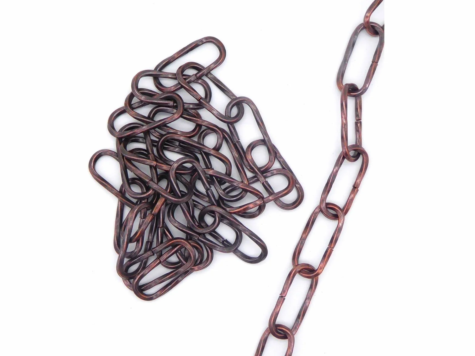 2mt catena ritorta bronzo per lampadario Filo 3,5mm Maglia 45x20mm