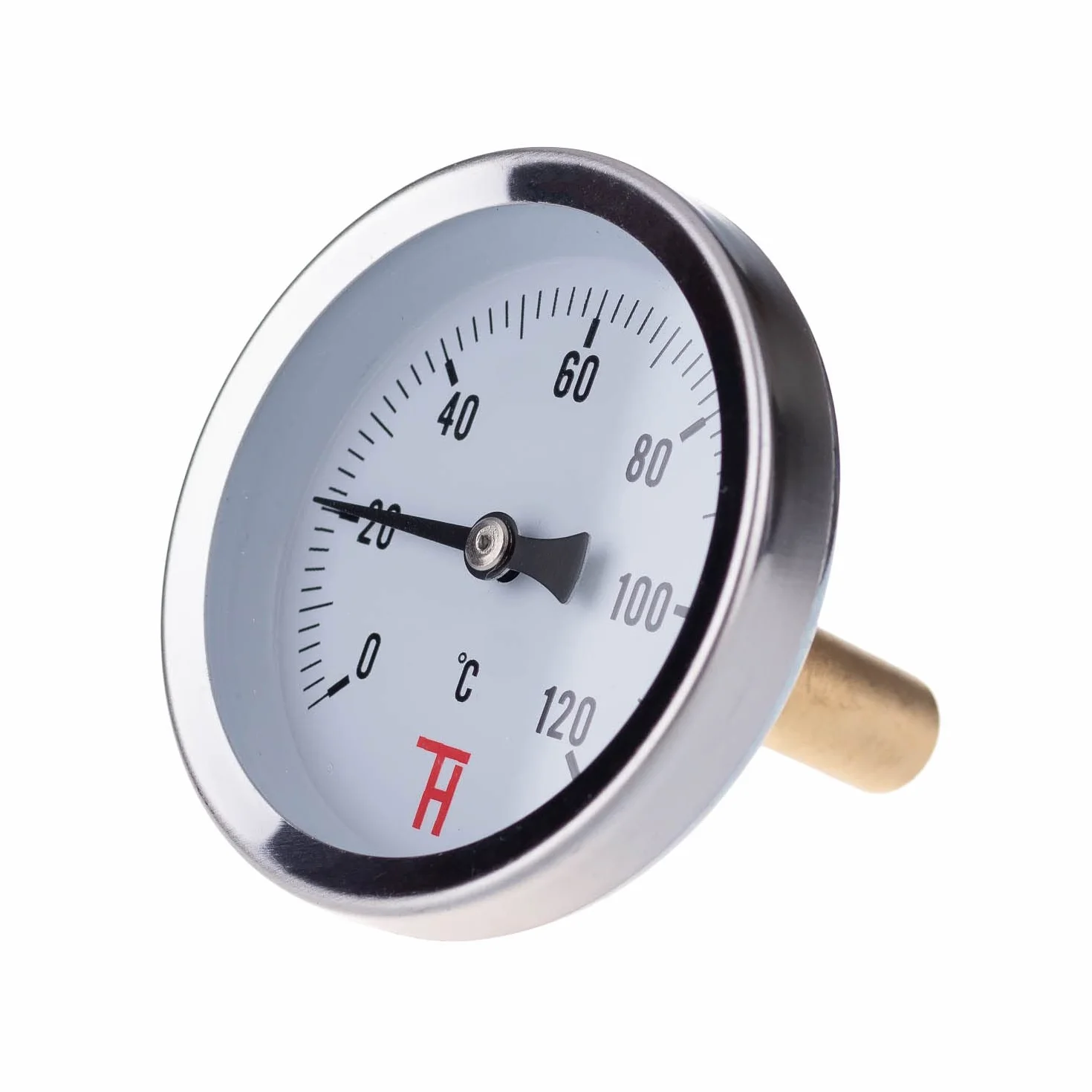 Termometro Analogico Riscaldamento 0-120°C 63 mm Attacco G1/2 ETR