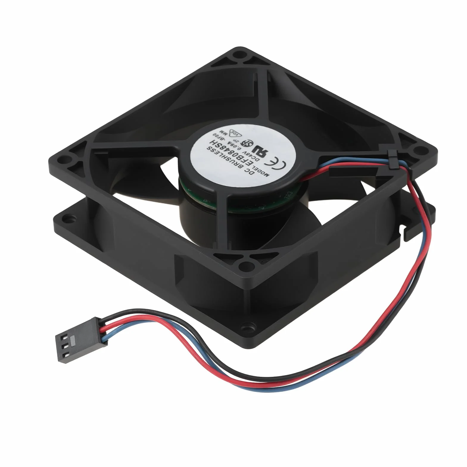 ECSiNG Ventola di raffreddamento a 3 pale senza spazzole DC 48 V 0,09 A 80 x 80 x 25 mm per alimentatore server compatibile con EFB0848SH