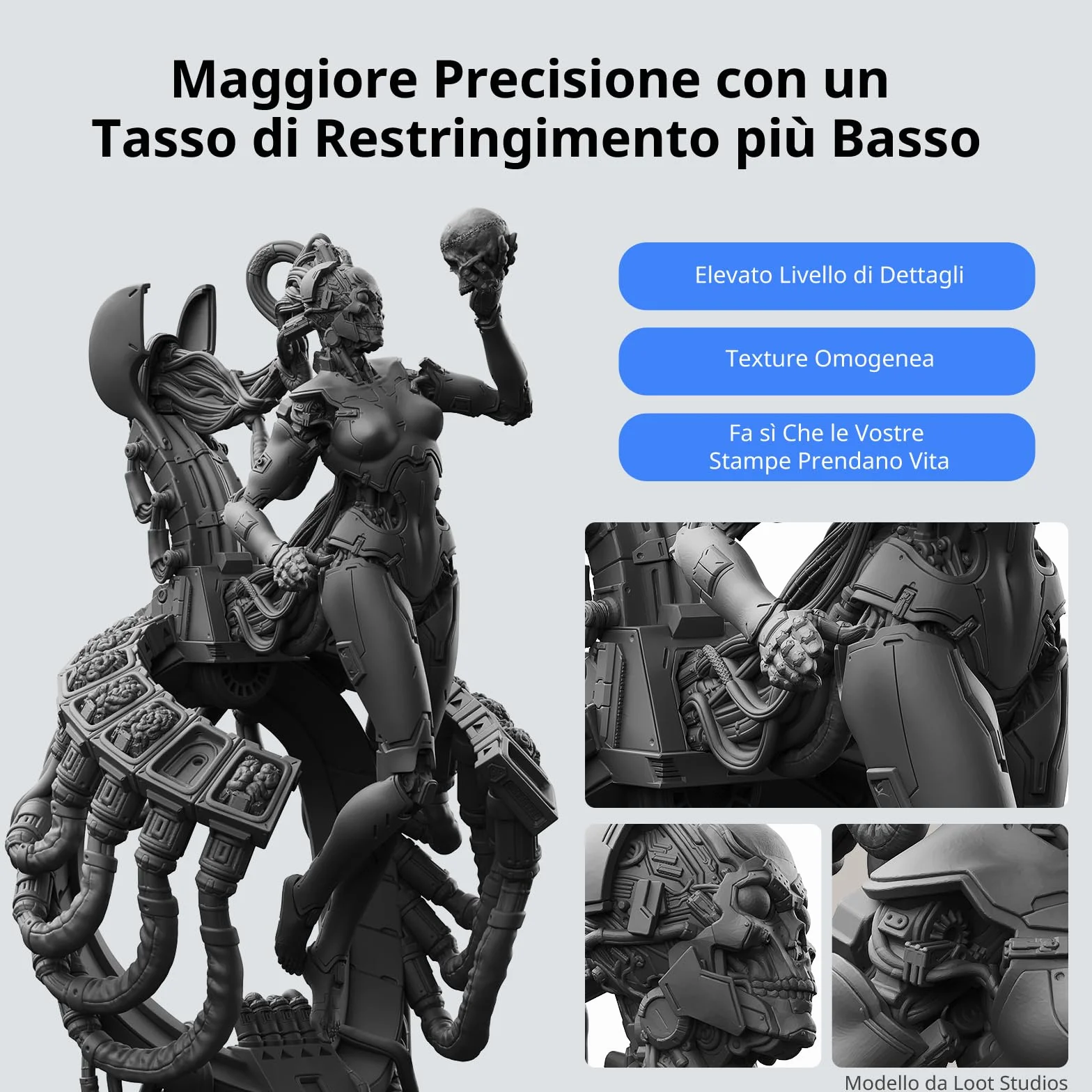 ANYCUBIC ABS-Like Resin 3.0, Resina per Stampanti 3D con Eccellente Durezza e Tenacità, Alta Precisione per Stampanti 3D a Resina, Nero 1000g