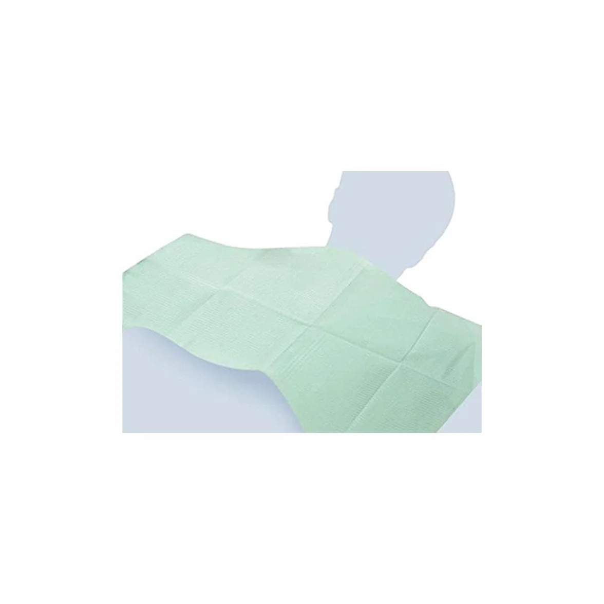 BAVAGLIO DENTISTA VERDE 45X33 500PZ - CARTA USA E GETTA IMPERMIABILE MEDICALE