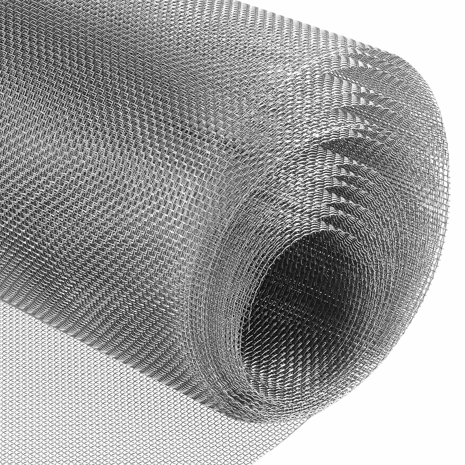 Rete metallica, rete in filo metallico fine 40 x 200 cm, rete metallica fine a 40 maglie, griglia di ventilazione in acciaio inossidabile 304 per mattoni forati, per il controllo di topi, roditori e i