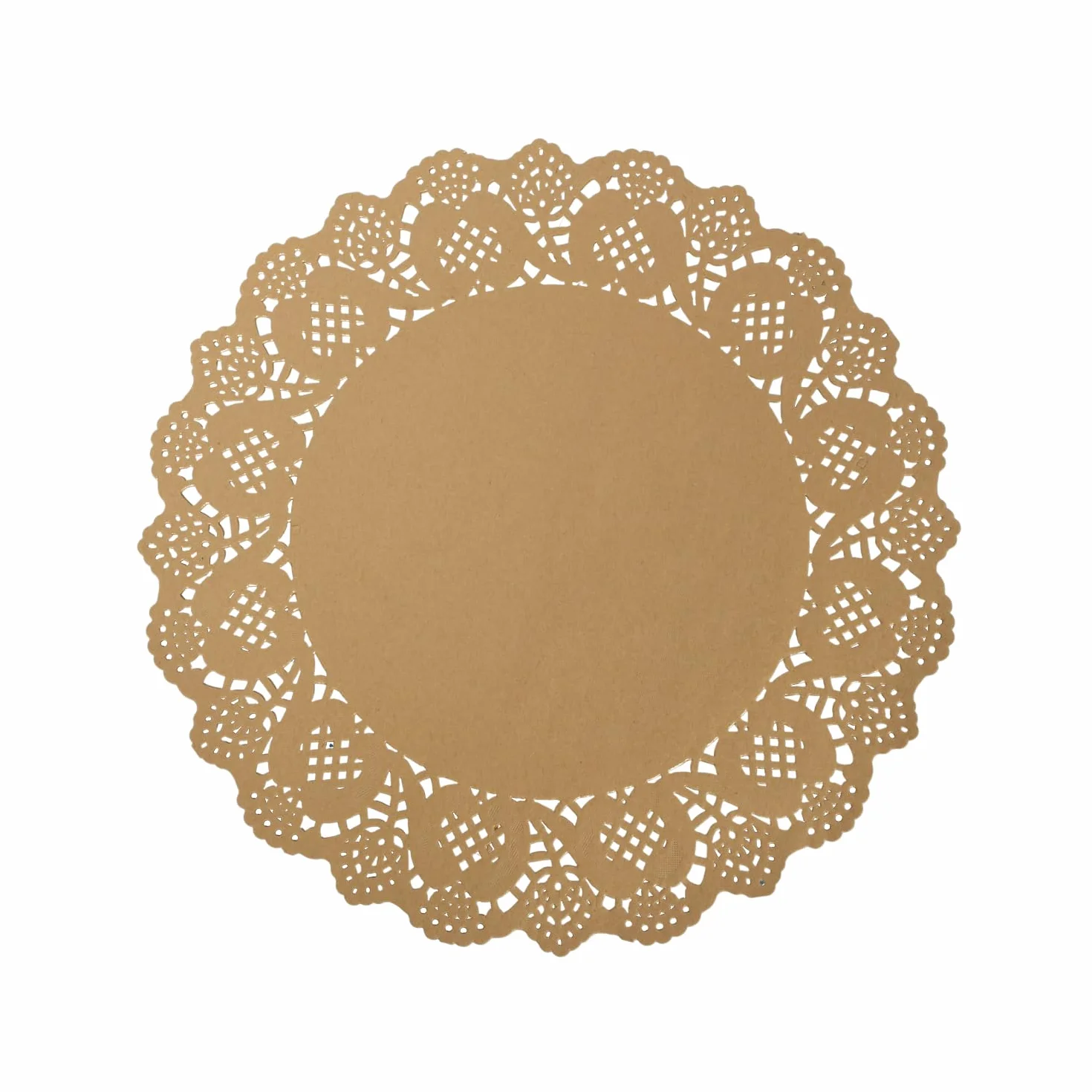 Phantomon 100 centrini di carta marrone pizzo 30,5 cm tovagliette usa e getta naturali ecologiche