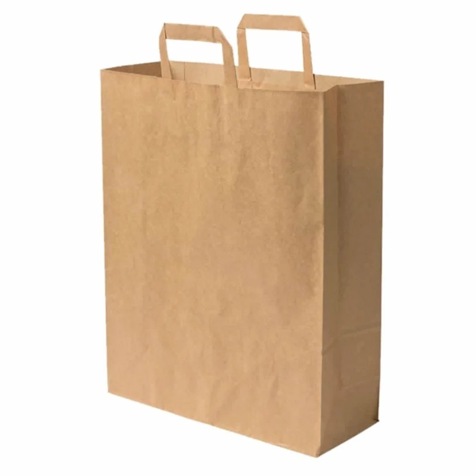 GREENBOX Sacchetti di carta ecologici grandi 32x12x40 cm 25 szt biodegradabili compostabili