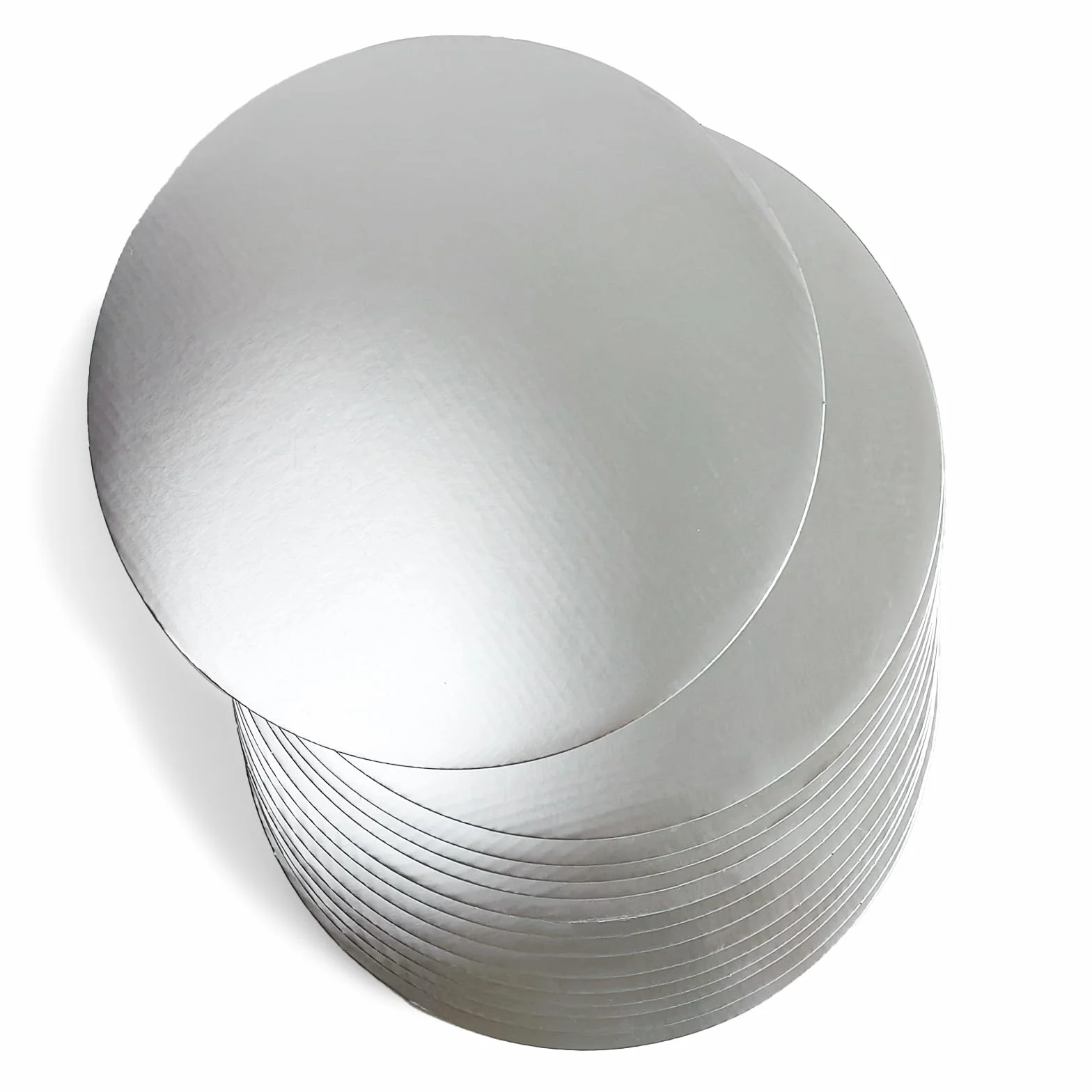 Gcardist 25 vassoi per torte rotondi 20 cm cartone alimentare argento