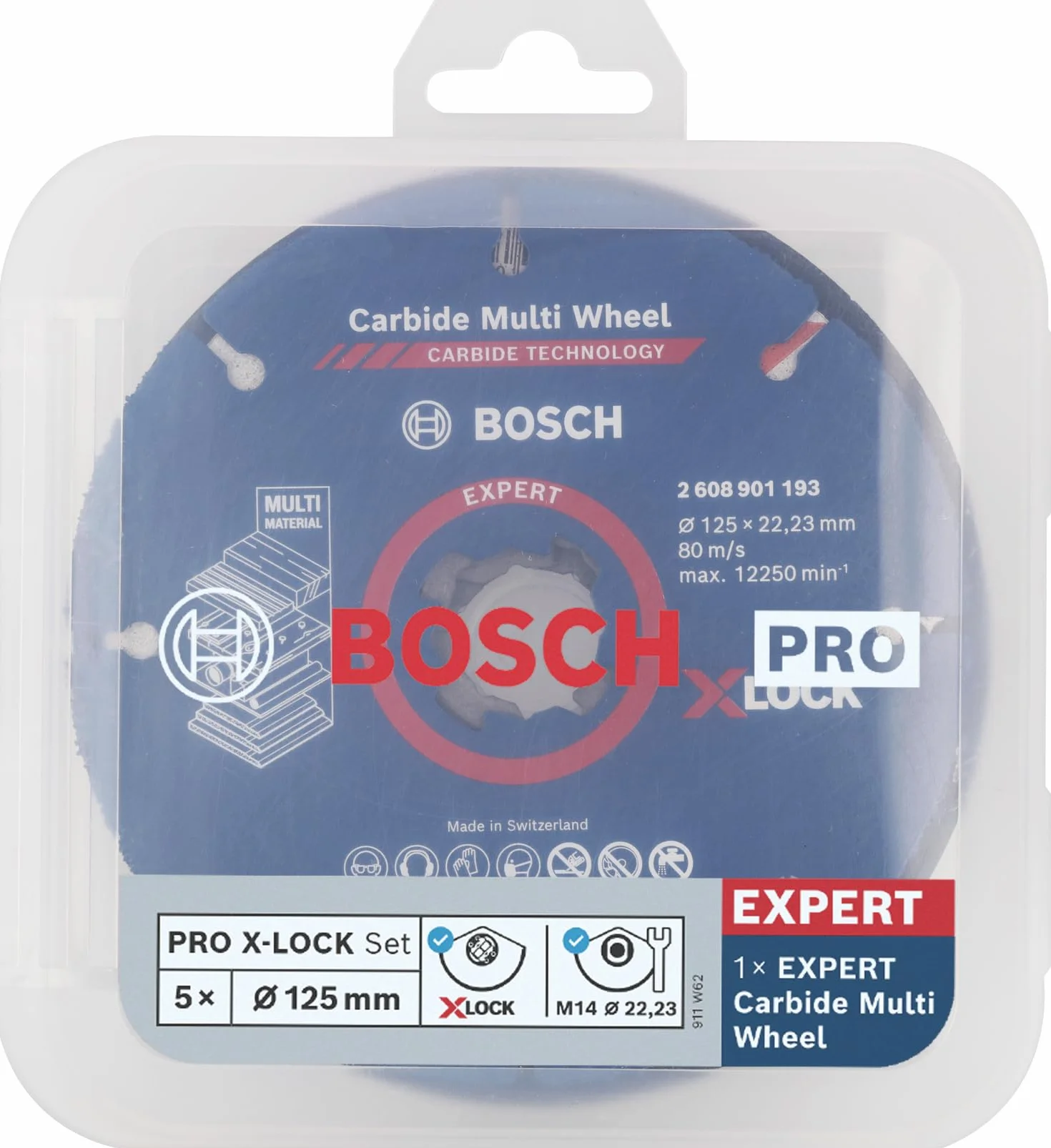 Bosch Professional X-LOCK 5 Dischi Taglio Levigatura Acciaio Inox 125 mm Smerigliatrice Angolare