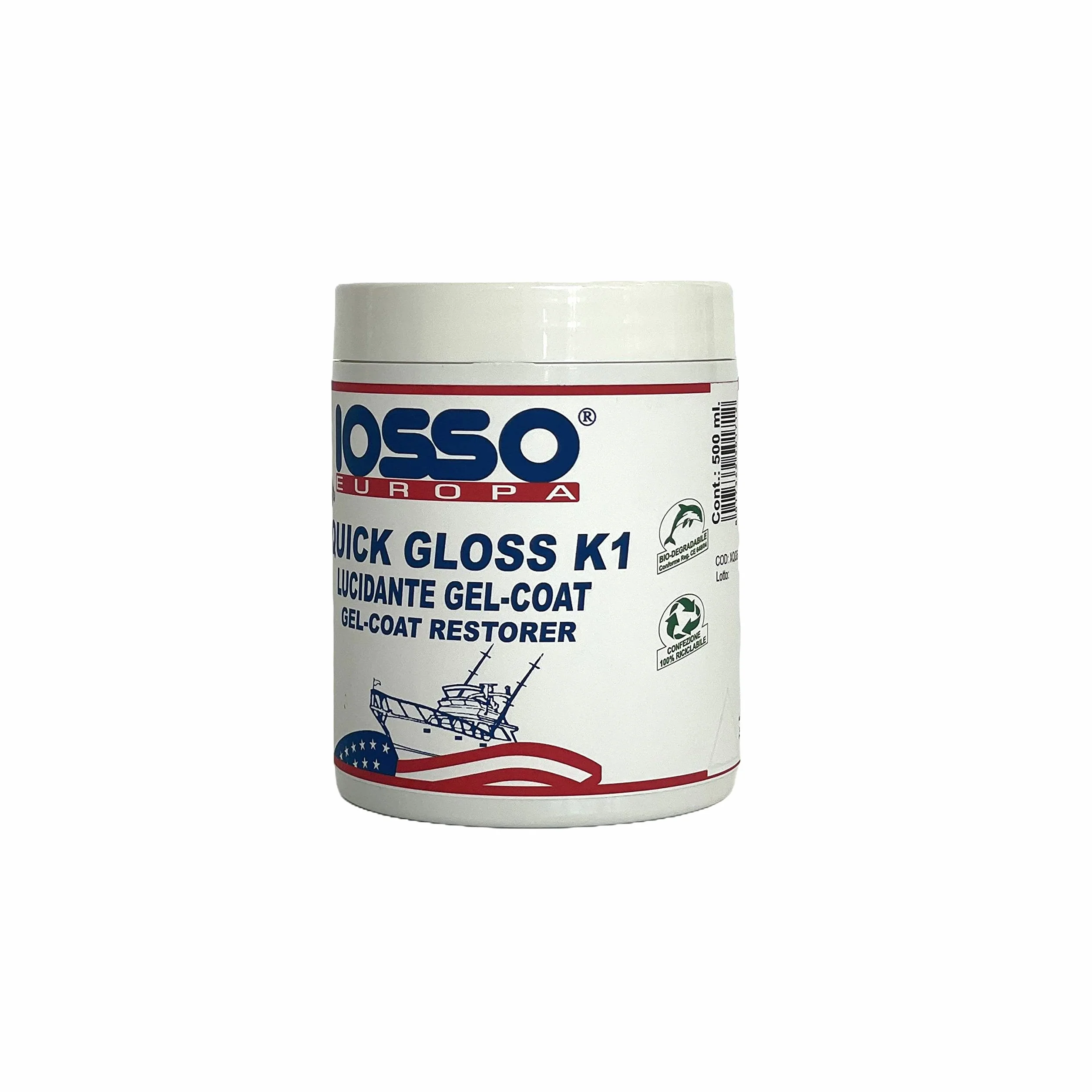 Iosso Quick Gloss K1 Pasta Lucidante per Vetroresina 500 ml