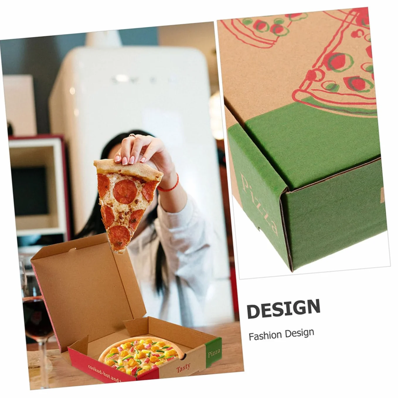 Scatole per Pizza da Asporto 10 Pezzi Contenitori per Pizza Multiuso Ristoranti Consegna