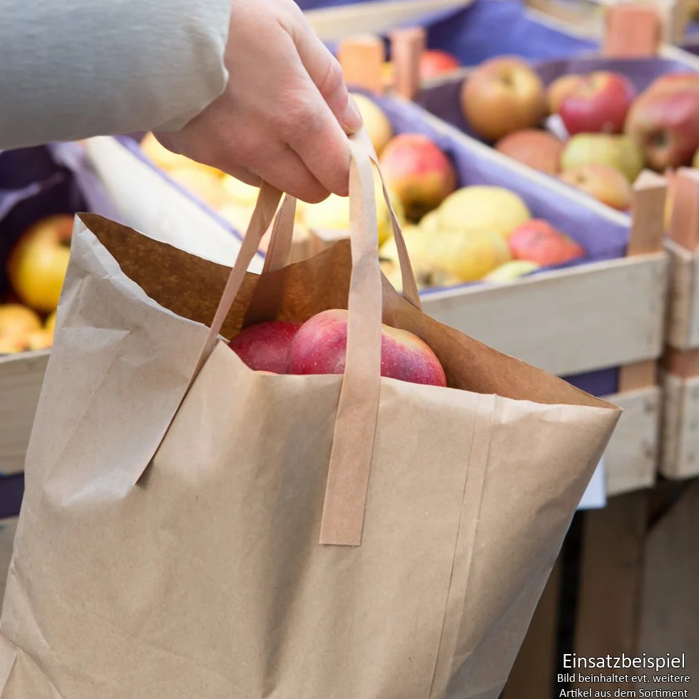 GREENBOX Sacchetti di carta ecologici grandi 32x12x40 cm 25 szt biodegradabili compostabili