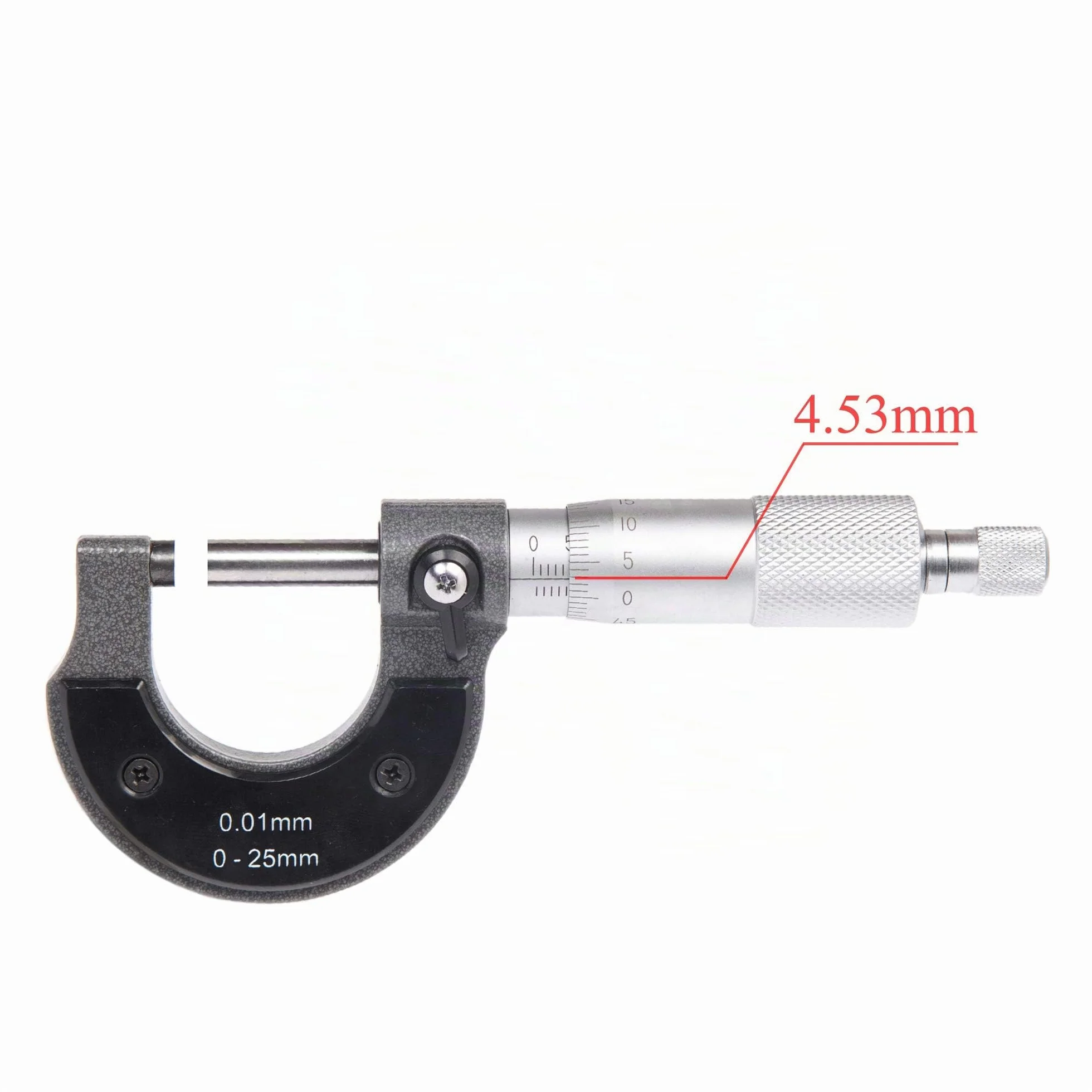Beslands Micrometro Externo Exterior Calibrador 0-25 mm 0,01 mm Alta Precisione