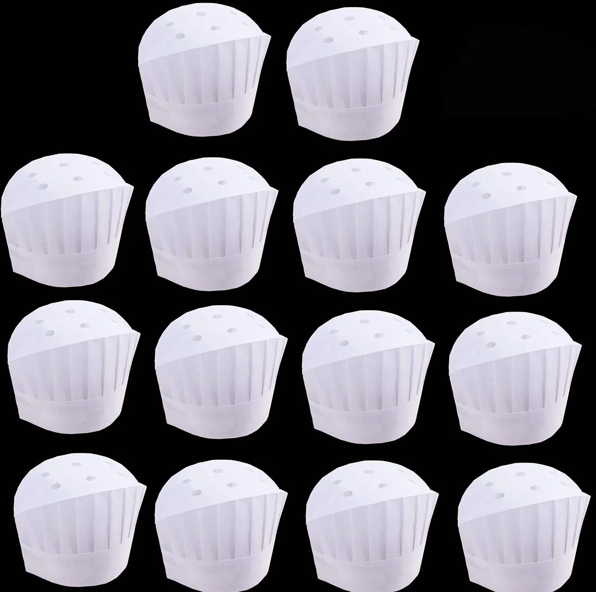 Monouso Cappelli da Chef 40PCS Cappellini da Cuoco Regolabile Set di Cappello da Cucina