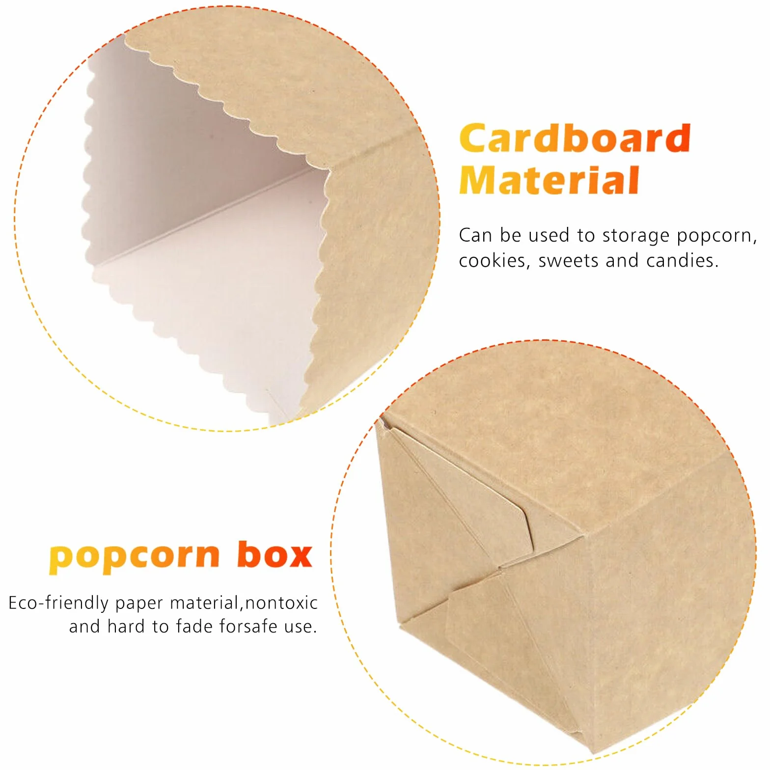 Sacchetti popcorn in carta kraft 100 pezzi per feste matrimoni compleanni