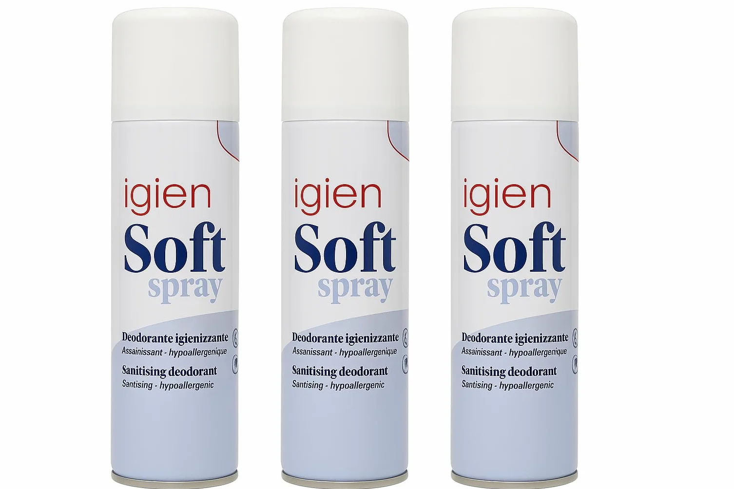 RAMPI Tris Deo Igiensoft Spray Igienizzante Tessuti Profumatore per Ambienti Deodorante 3x400ml