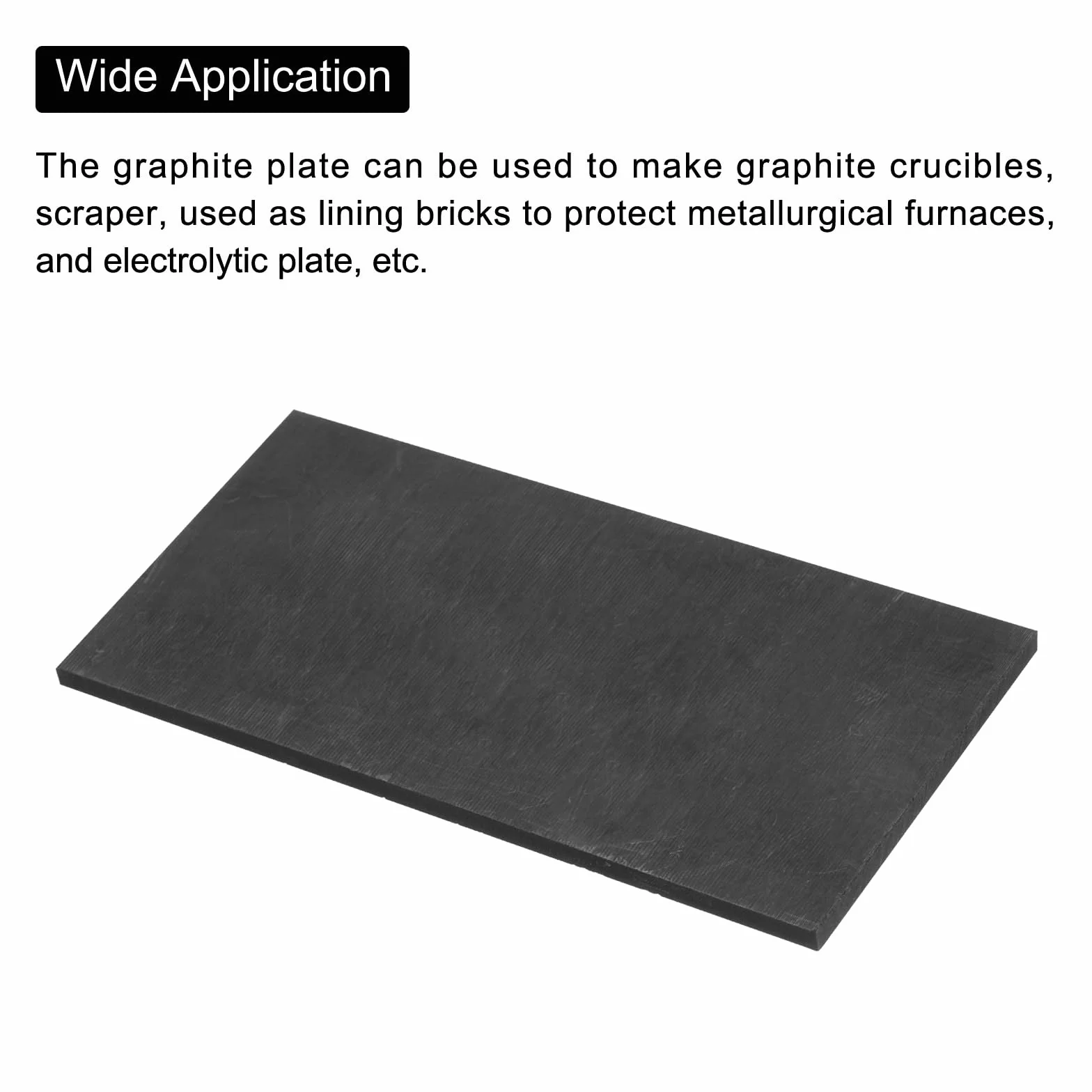 Blocco di grafite rettangolare 100x50x3mm per fusione 2 pezzi