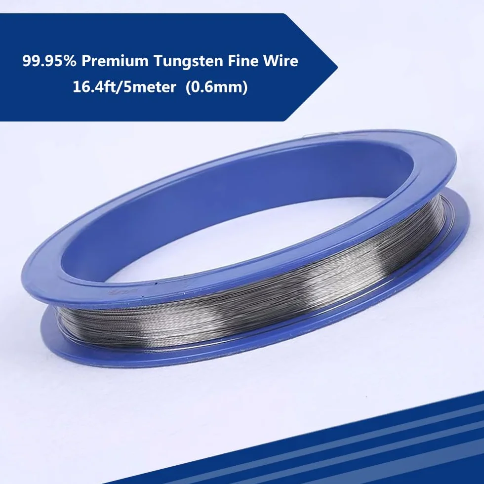 Diametro del filamento di tungsteno di 99,99% 0,01-1 mm Filo dell'elettrodo del Filo di tungsteno di Elevata purezza, Filo di Riscaldamento Elettrico della Bobina del Filo Metallico,0.6mm*5m
