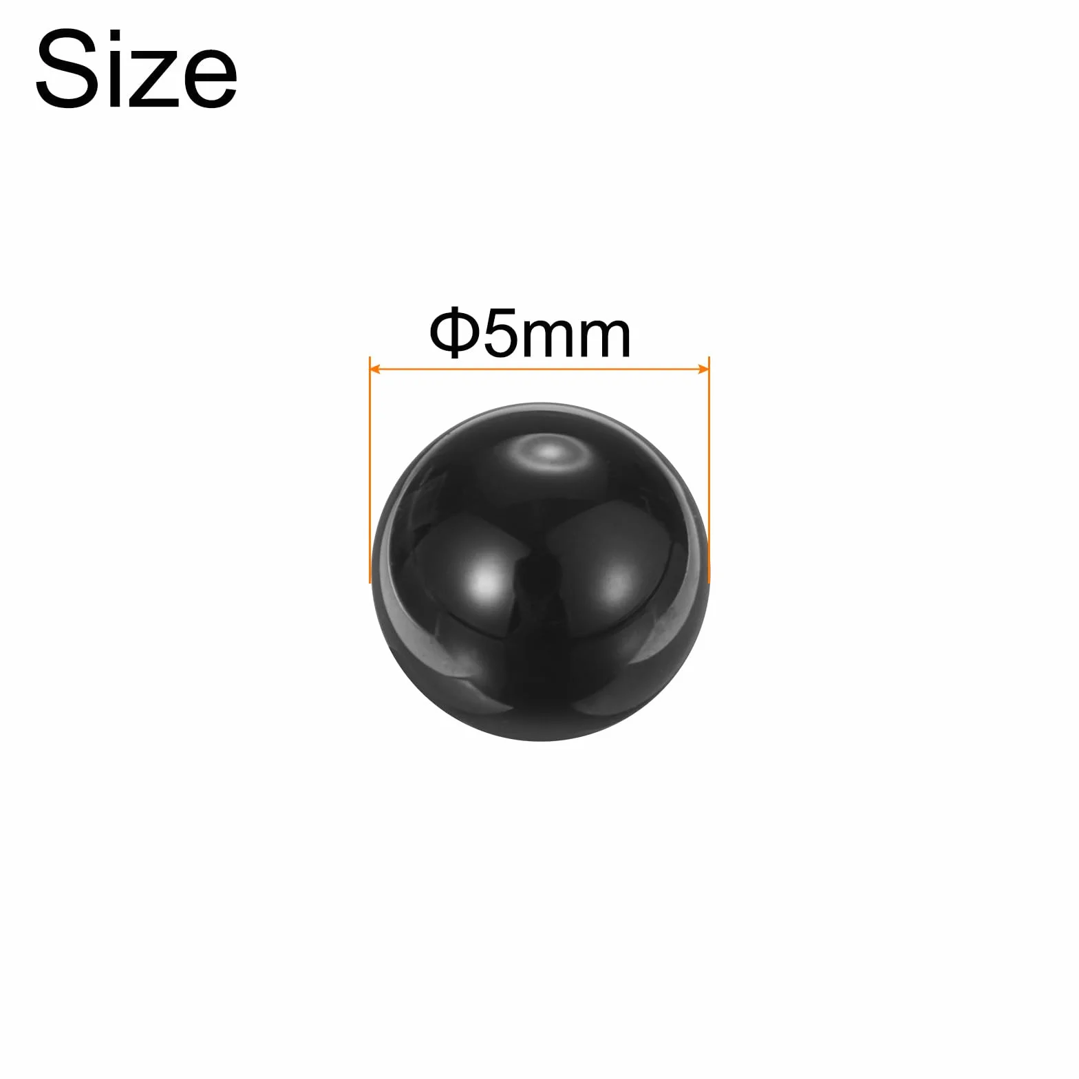 QUARKZMAN 50pz Sfere in Ceramica per Cuscinetti 5mm Sfere in Nitruro di Silicio Si3N4 G5 di Precisione in Ceramica