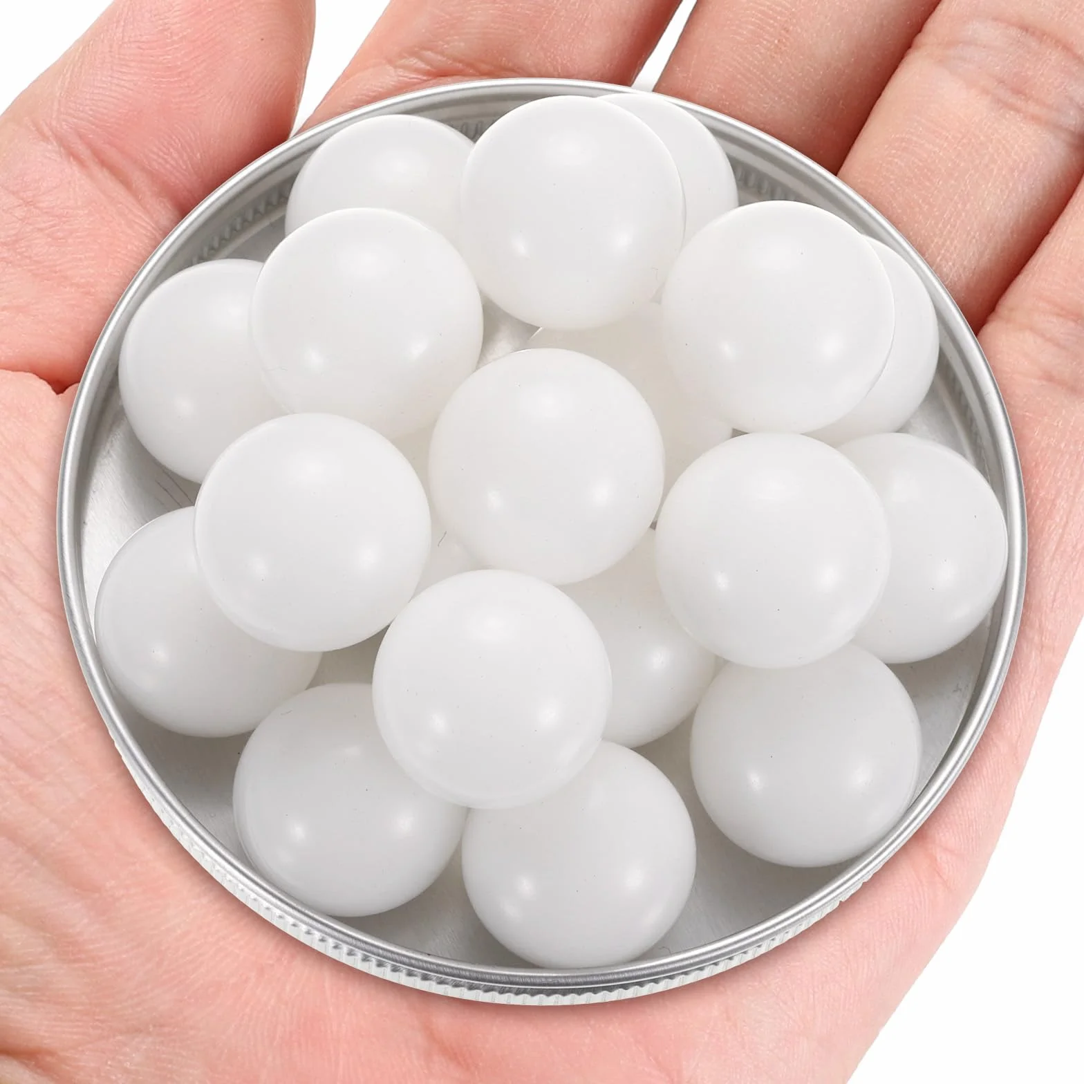 QUARKZMAN 20pz Sfere di Cuscinetto in Plastica Pom da 20mm, Sfere per Cuscinetti in Plastica Solida, Sfere Pom di Precisione