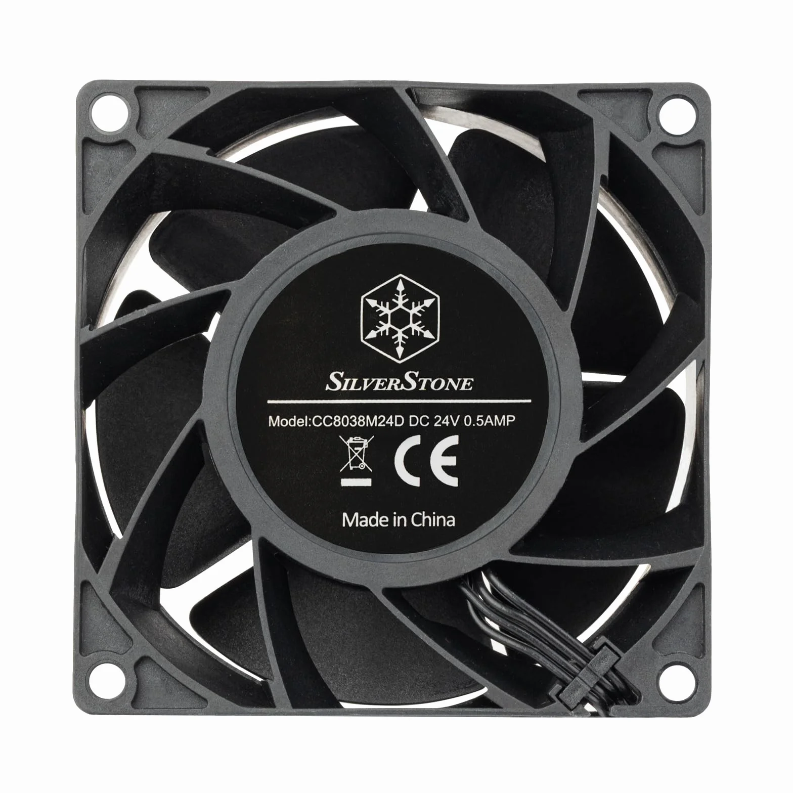 SilverStone FHS80X 24V - Ventilatore industriale PWM ad alte prestazioni da 24V 80x38mm, SST-FHS80X-24V