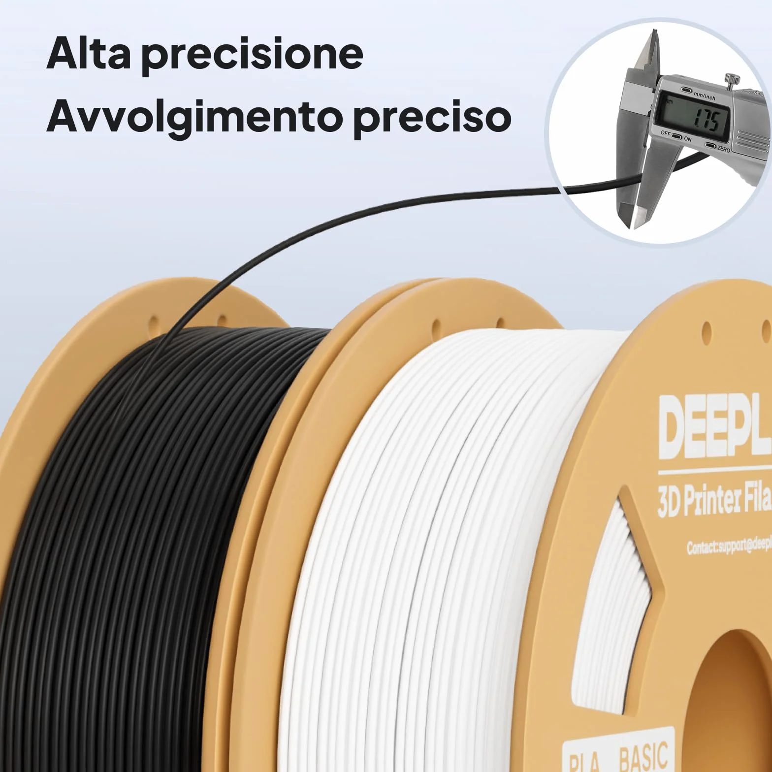 DEEPLEE Filamento PLA Basic 1.75 mm 1 kg Beige Precisione ±0.02 mm per Stampanti FDM