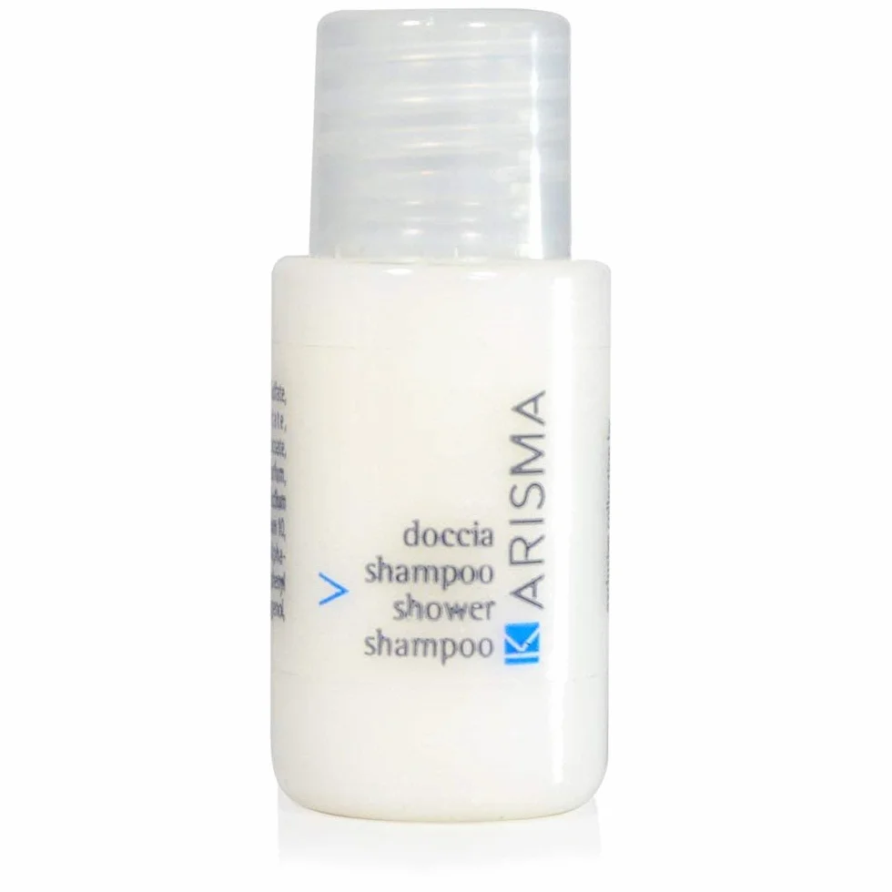 Doccia Shampoo in Flaconcino da 20 ml, Confezione Monodose da 100 pz,Linea Cortesia Hotel Karisma, B&B Casa vacanze kit bagnodoccia da viaggio