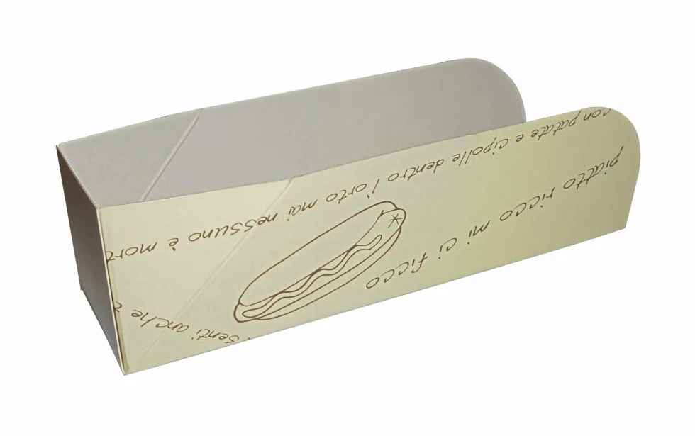 IMBALLAGGI ALIMENTARI PZ 100 Porta Hot Dog APERTOMEDIO Grande Astuccio Contenitore in Cartone