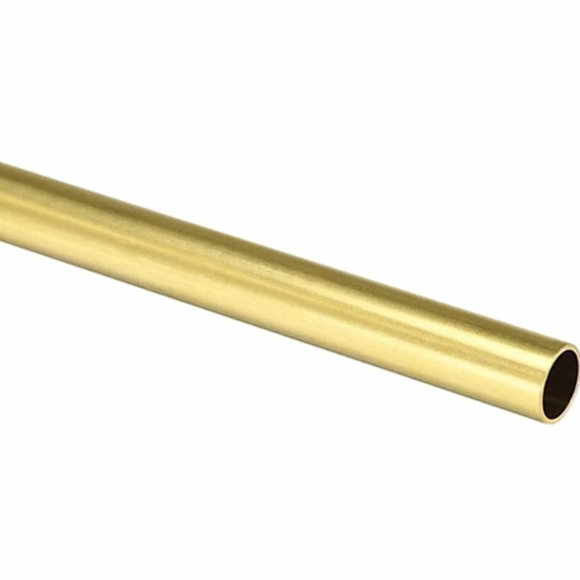 Tubo Rotondo in Ottone 15mm OD 1.5mm Spessore Parete 300mm Lunghezza Tubo Metallico Senza Saldature Dritto H65 Tubi di Rame per Artigianato Fai da Te