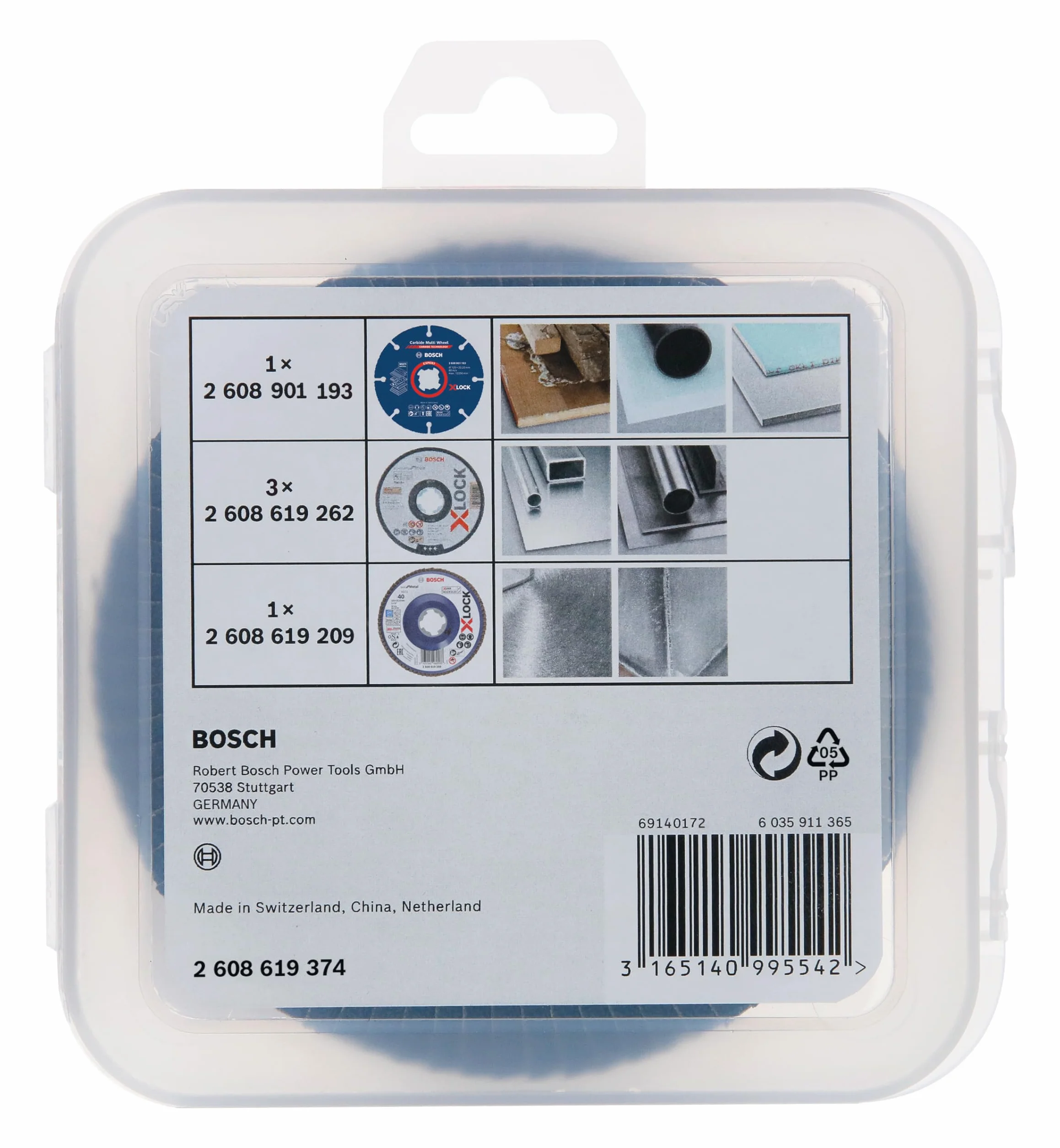 Bosch Professional X-LOCK 5 Dischi Taglio Levigatura Acciaio Inox 125 mm Smerigliatrice Angolare