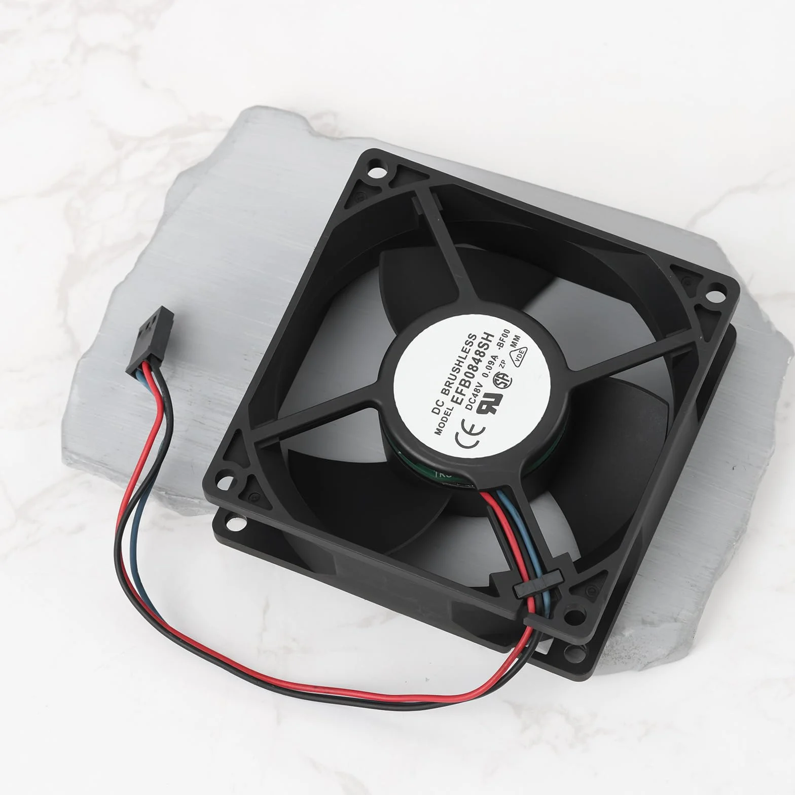 ECSiNG Ventola di raffreddamento a 3 pale senza spazzole DC 48 V 0,09 A 80 x 80 x 25 mm per alimentatore server compatibile con EFB0848SH
