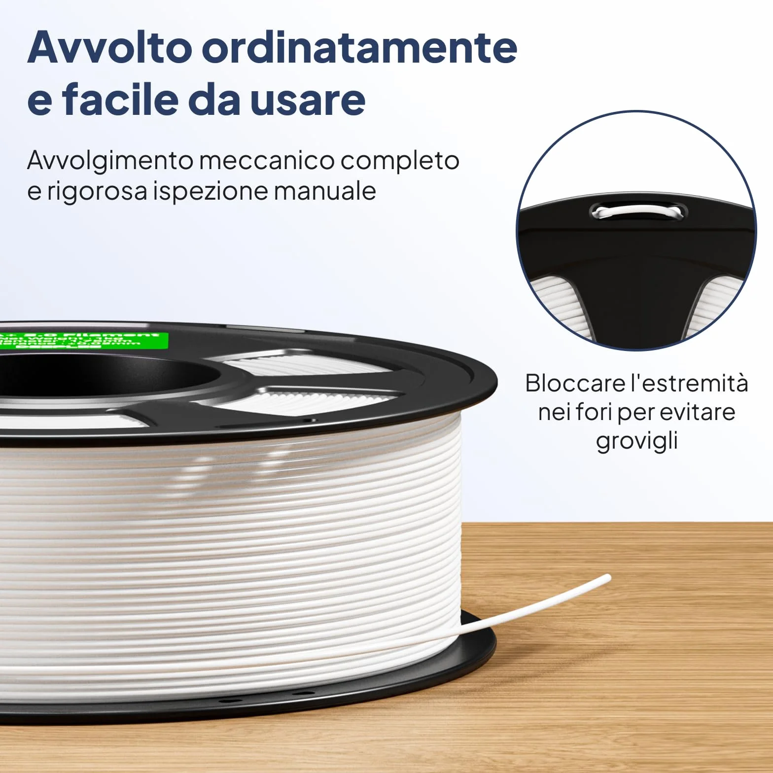 DEEPLEE Filamento PLA+ 1.75 mm 1 kg Nero, Alta Tenacità, Precisione ±0.02 mm per Stampanti 3D FDM