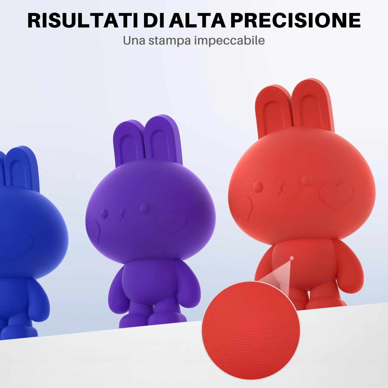 ELEGOO Filamento PLA+ 1.75mm Bianco 1KG, Precisione Dimensionale +/- 0.02mm