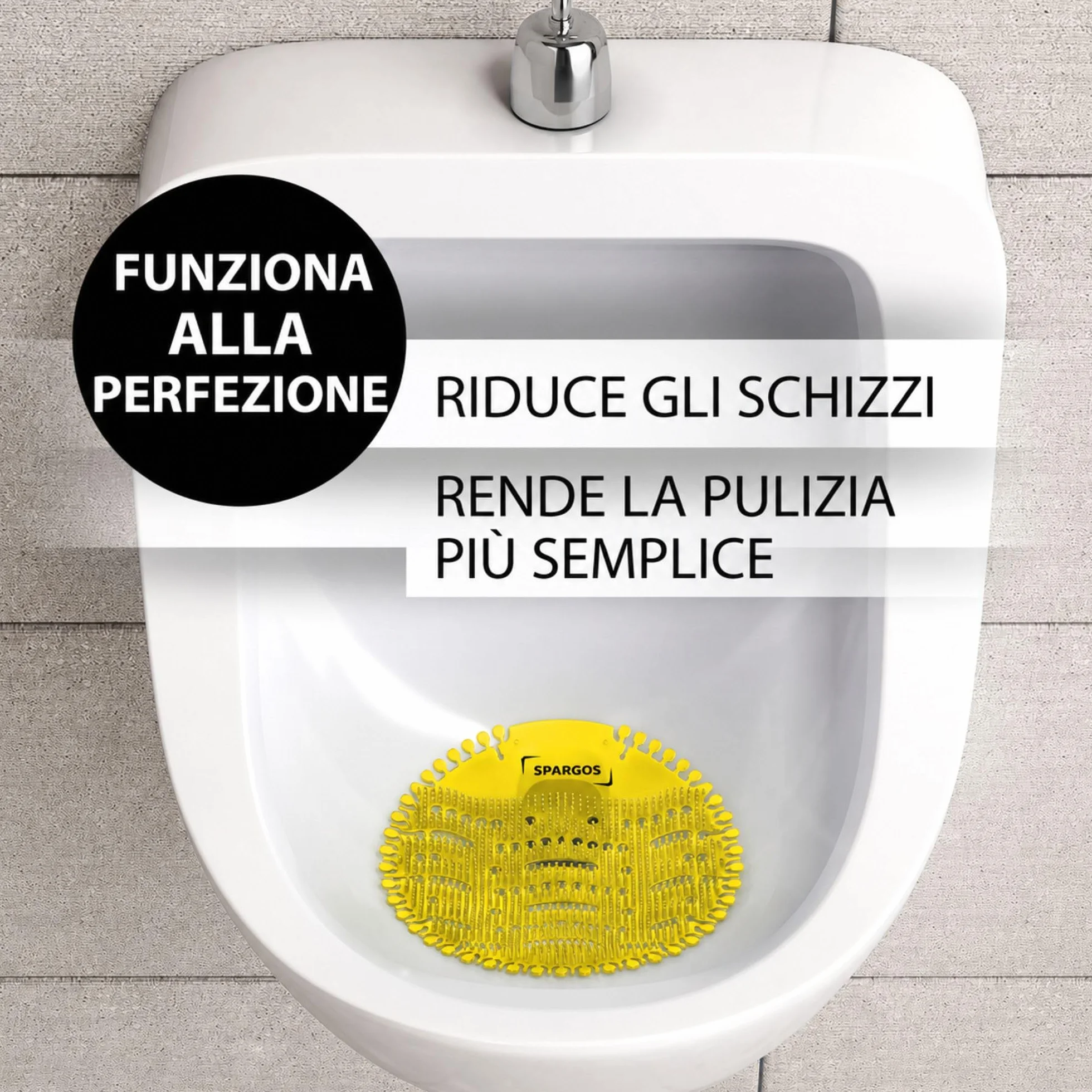 Spargos Urinal Screen 12 pz Neutralizzatore di schizzi e odori Blue Ocean Breeze Limone