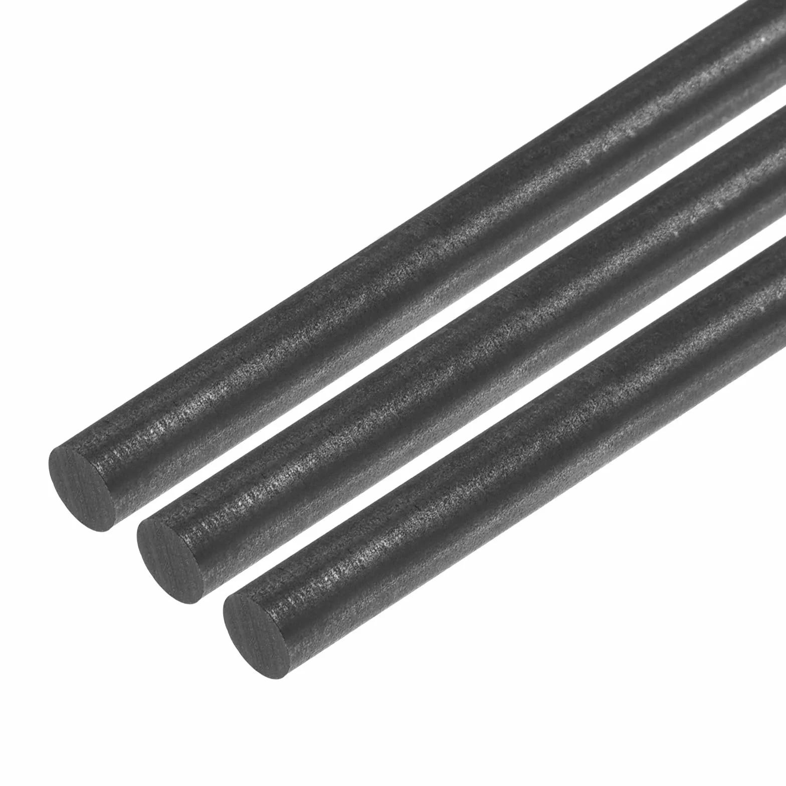 Astina in Grafite Cilindrica 250x6mm Nero per Elettrodi, Crogioli, Confezione da 3