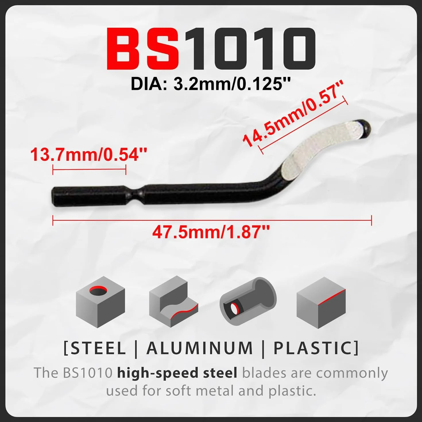 Sbavatore con 10 lame in acciaio ad altissima velocità - Funziona su bordi in metallo, resina, PVC e plastica stampata in 3D