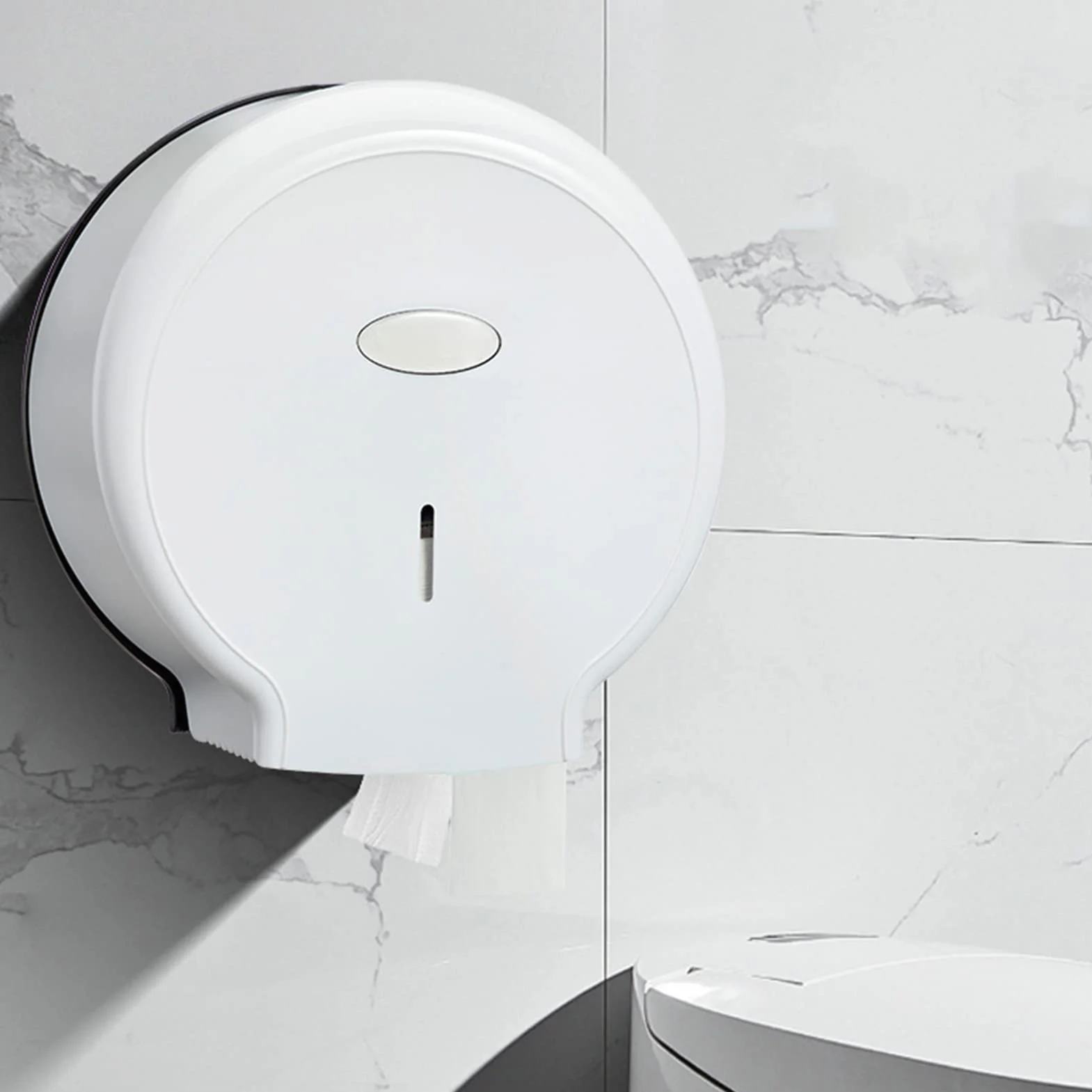 Dispenser Carta Igienica Jumbo Rotolo Singolo Senza Perforazione Compatto Bagni